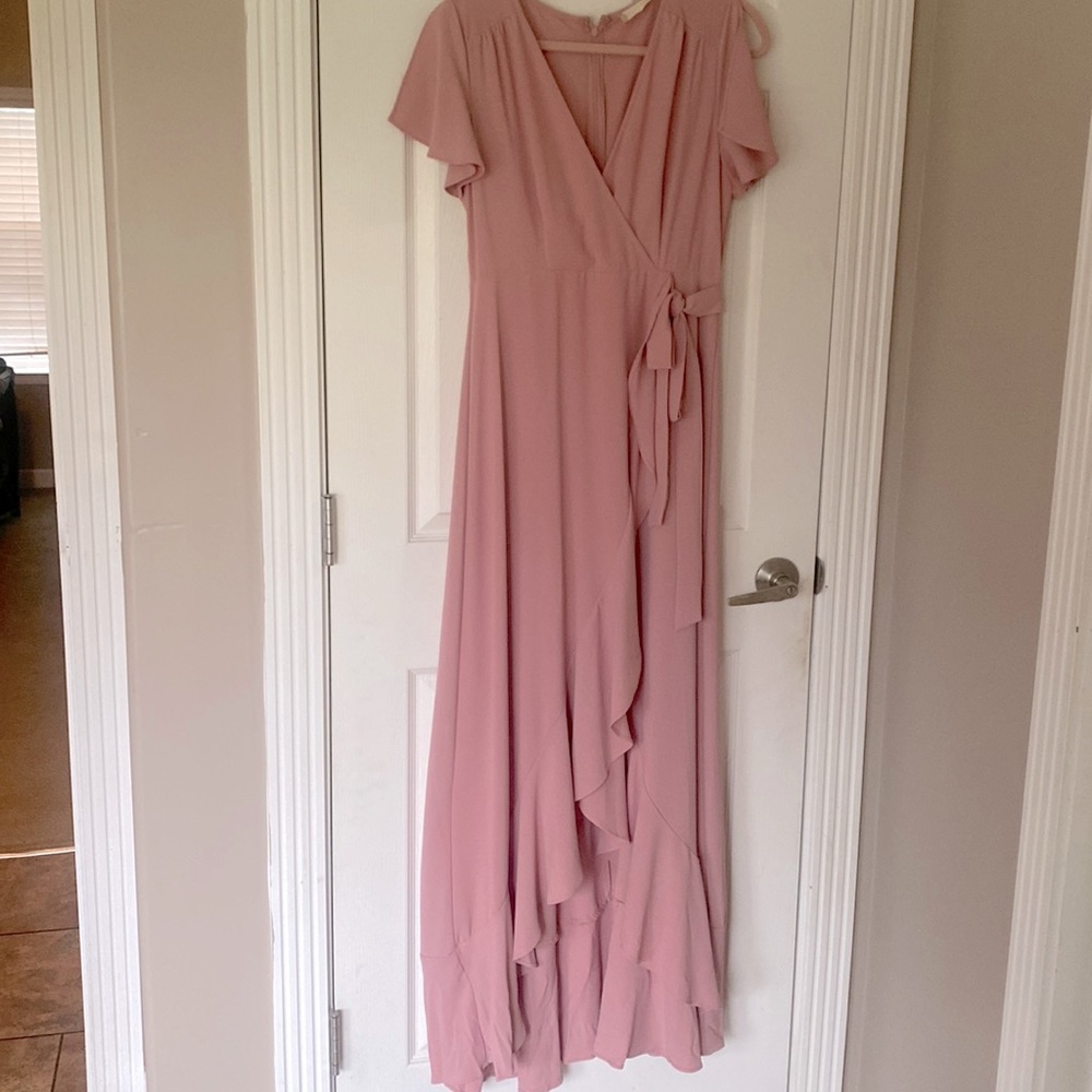 Dusty rose wrap dress. Never worn.